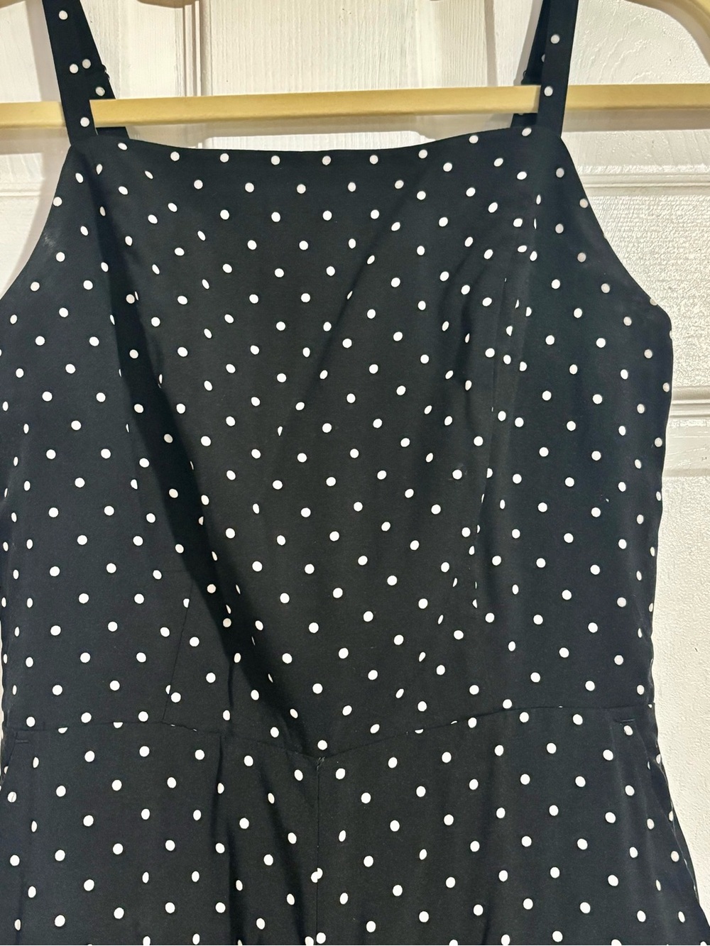 Old Navy Black Y2K jumpsuit with White Polka Dots